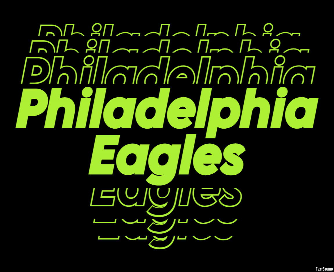 Philadelphia Eagles Efeito de texto