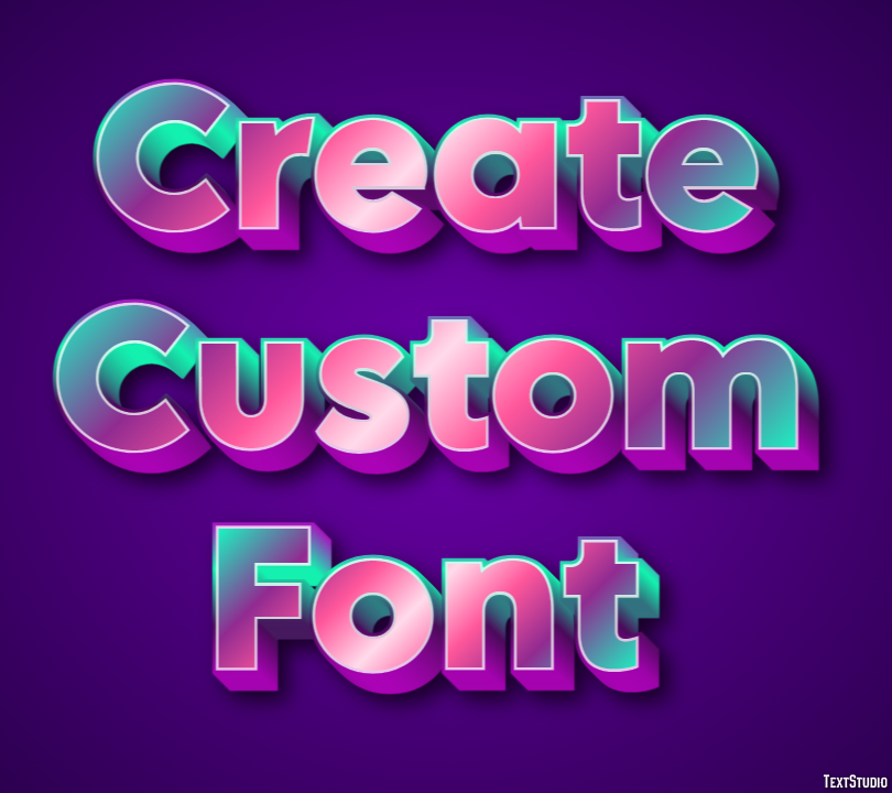Create Custom Font Effetto testo