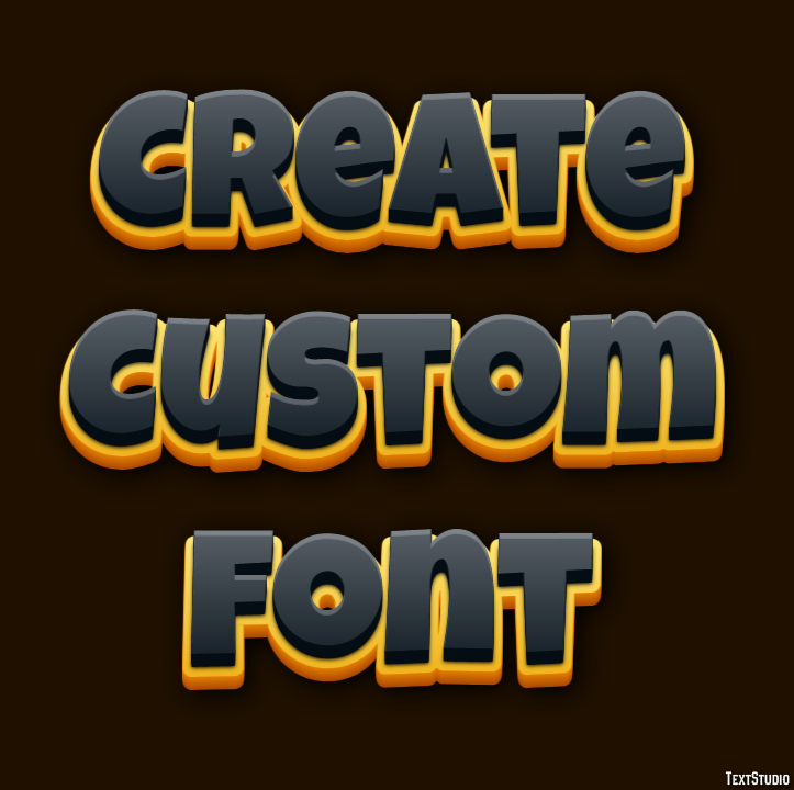Create Custom Font Эффект текста
