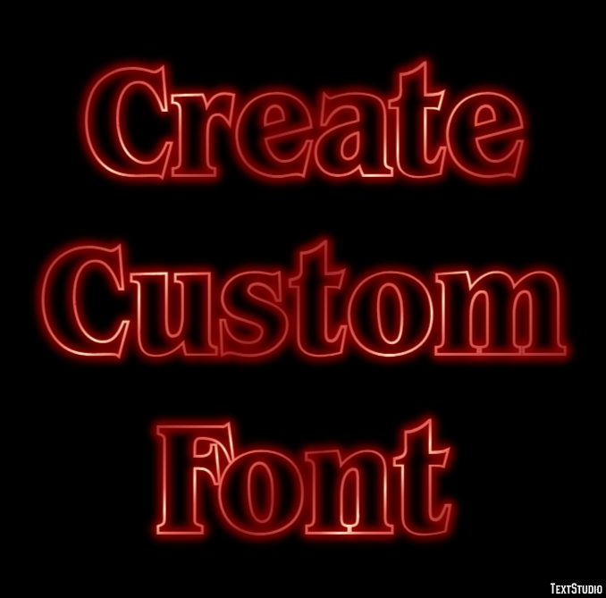 Create Custom Font Эффект текста