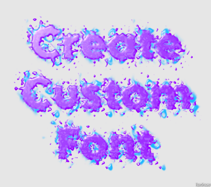 Create Custom Font Effetto testo