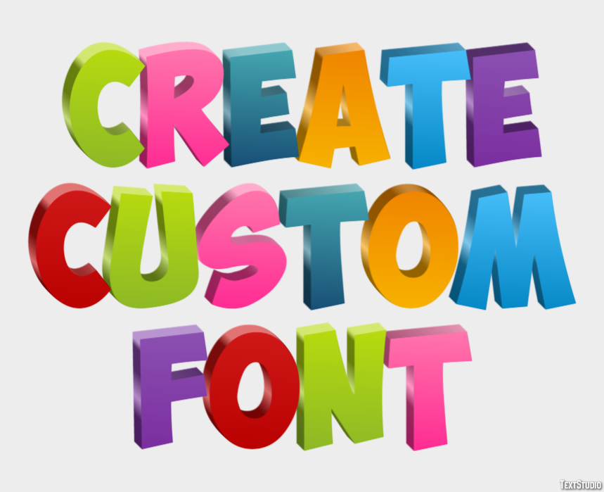 Create Custom Font Effetto testo