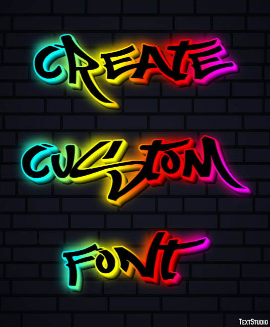 Create Custom Font Effetto testo