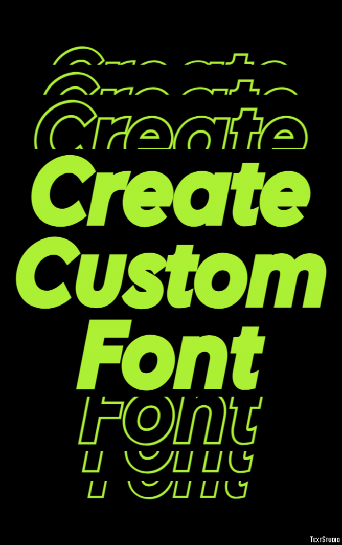 Create Custom Font Эффект текста