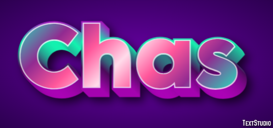 Chas Эффект текста