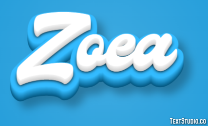 Zoea Effetto testo