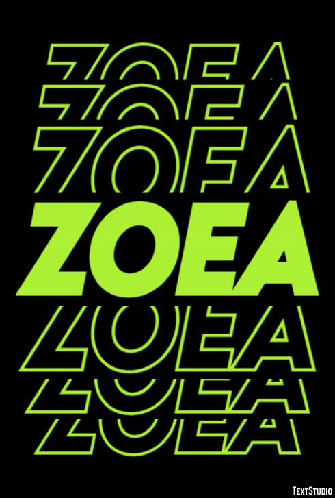 Zoea Effetto testo