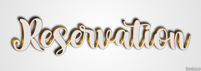 Reservation テキスト効果