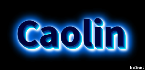 Caolin Text effect