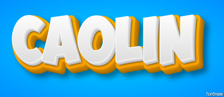 Caolin Text effect