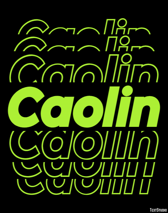 Caolin Text effect