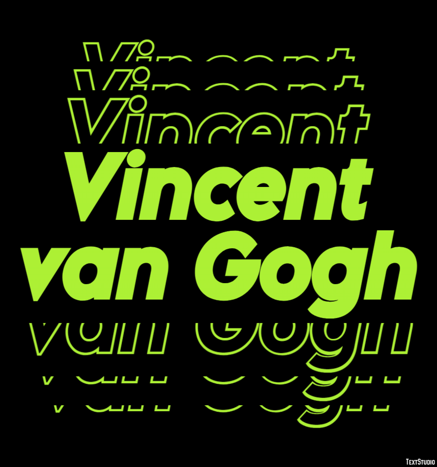 Vincent van Gogh Efecto de Texto