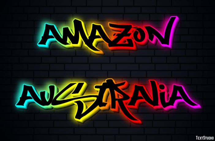 Amazon Australia Effetto testo