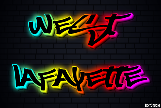 West Lafayette Tekst Effect