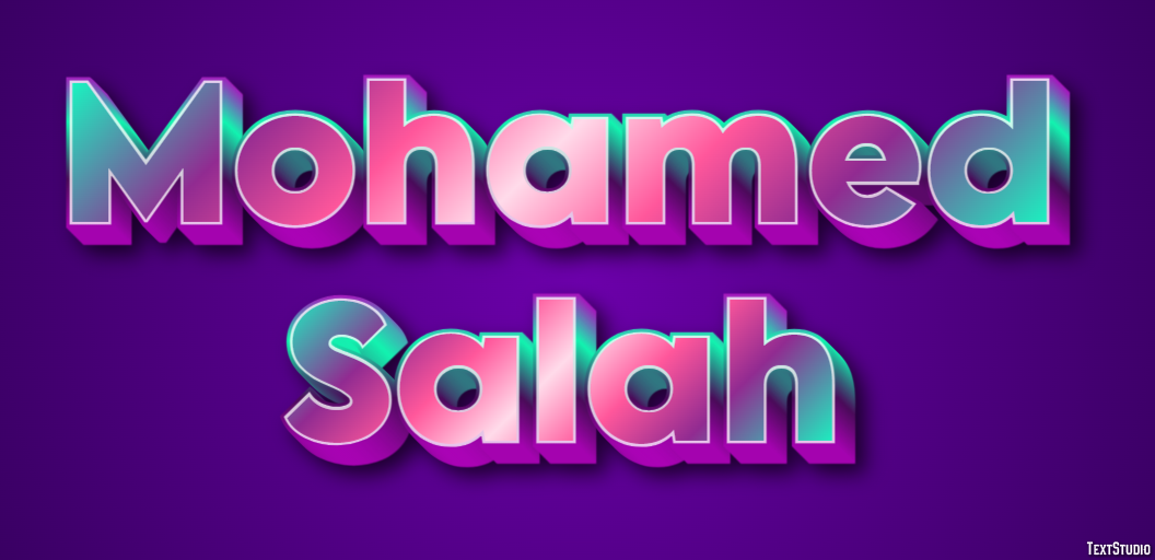 Mohamed Salah Efecto de Texto