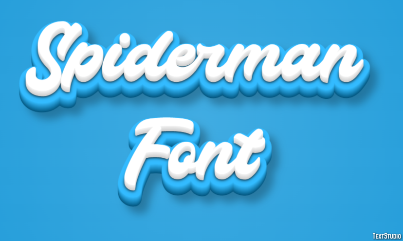 Spiderman Font Effet de Texte