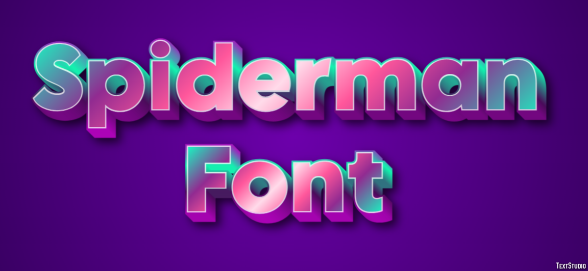 Spiderman Font Effet de Texte