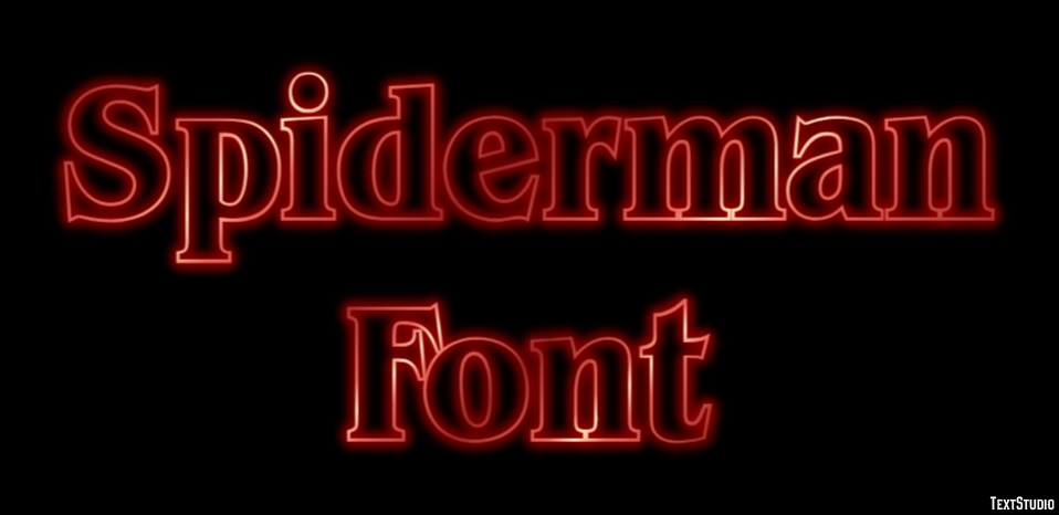 Spiderman Font Effet de Texte