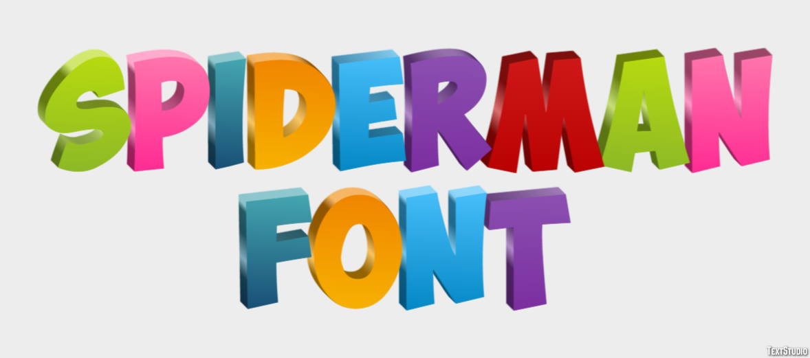 Spiderman Font Effet de Texte