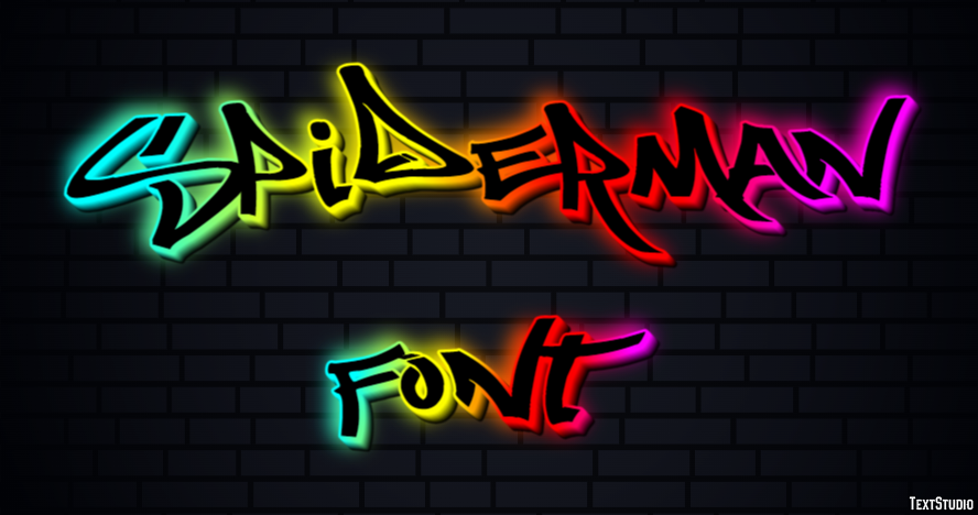 Spiderman Font Effet de Texte