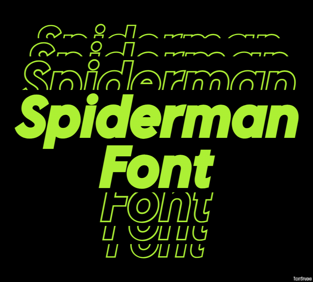Spiderman Font Effet de Texte