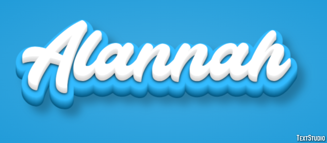 Alannah Text effect