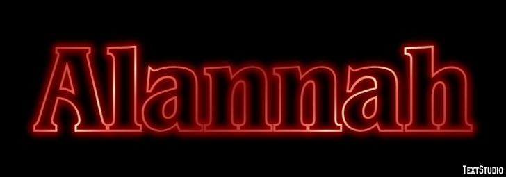 Alannah Text effect