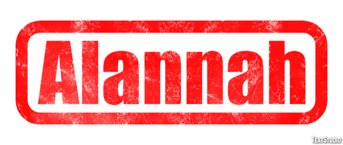 Alannah Text effect