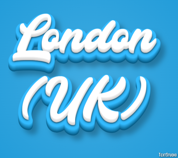 London (UK) Efekt tekstowy