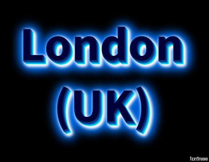 London (UK) Efeito de texto