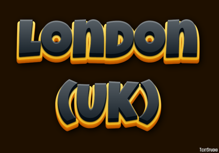 London (UK) Efekt tekstowy