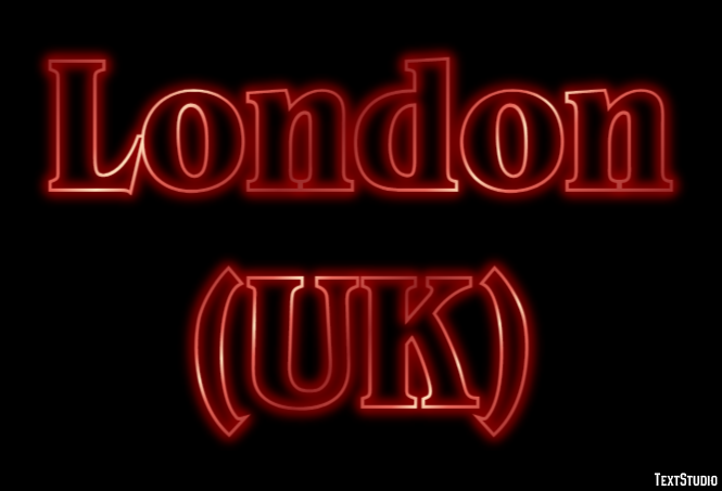 London (UK) Efekt tekstowy