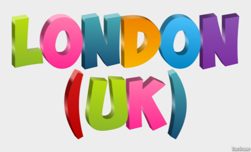 London (UK) Efekt tekstowy