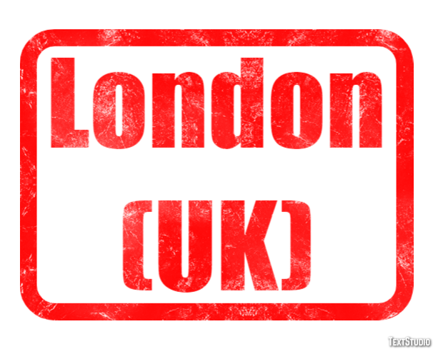 London (UK) Efekt tekstowy