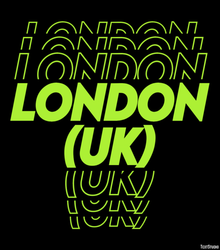 London (UK) Efekt tekstowy
