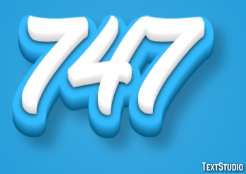 747 Texteffekt