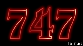 747 Texteffekt