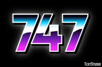 747 Efekt tekstowy