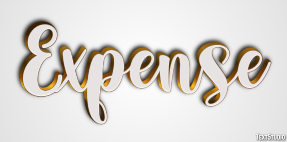 Expense Text Effect