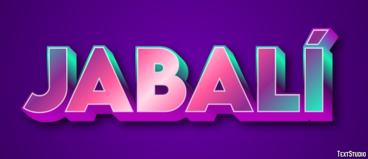 Jabalí Tekst effect