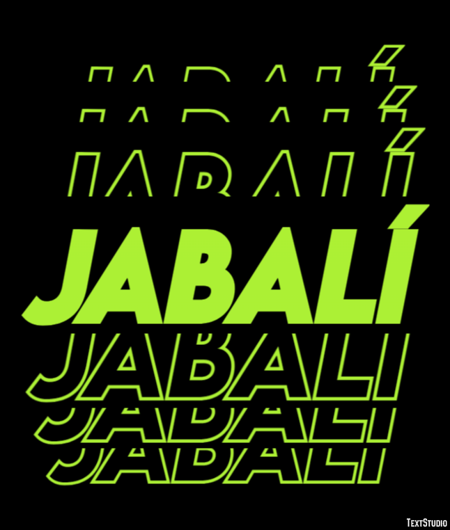 Jabalí Tekst effect