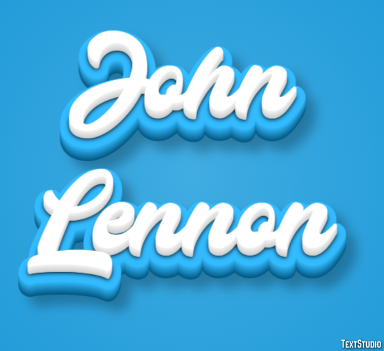 John Lennon Efeito de texto