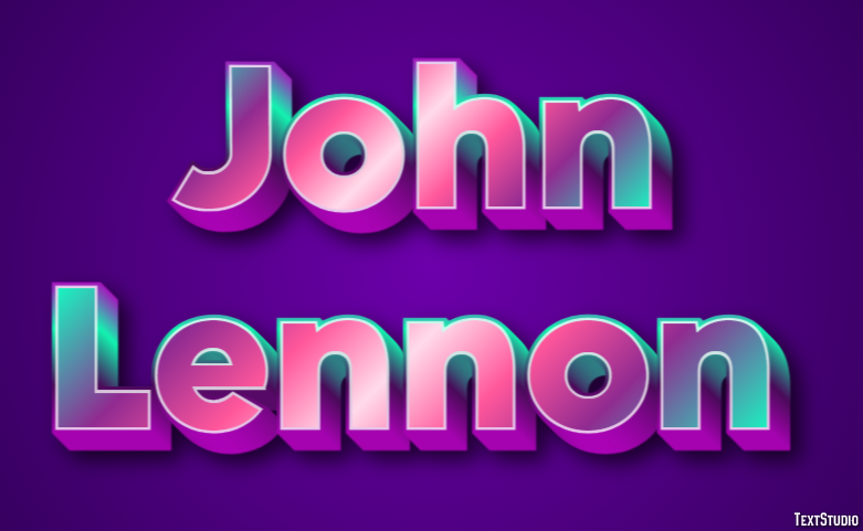 John Lennon Efeito de texto