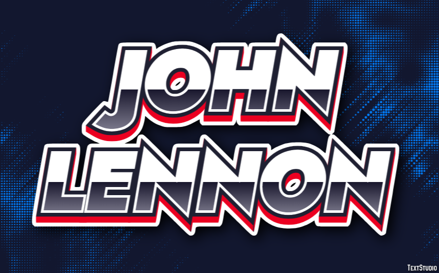John Lennon Efeito de texto