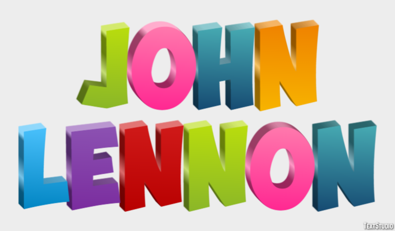 John Lennon Efeito de texto