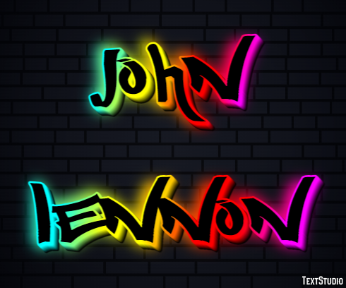 John Lennon Efeito de texto