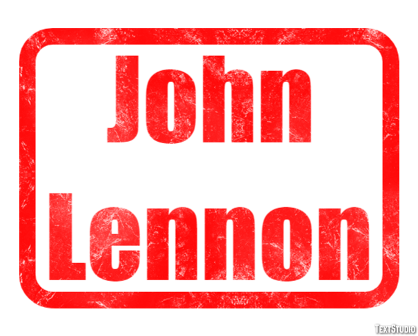 John Lennon Efeito de texto
