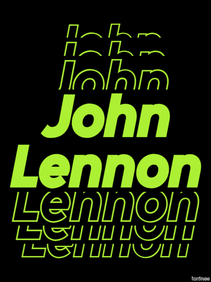 John Lennon Efeito de texto