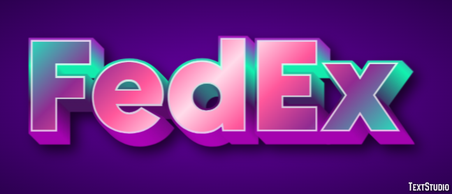 FedEx Effet de Texte