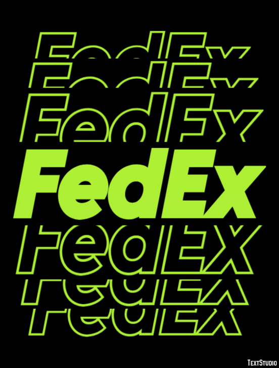 FedEx Effet de Texte